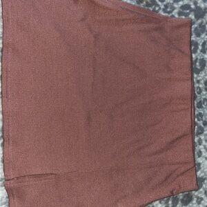 Fashion Nova High Low Skirt in Brown